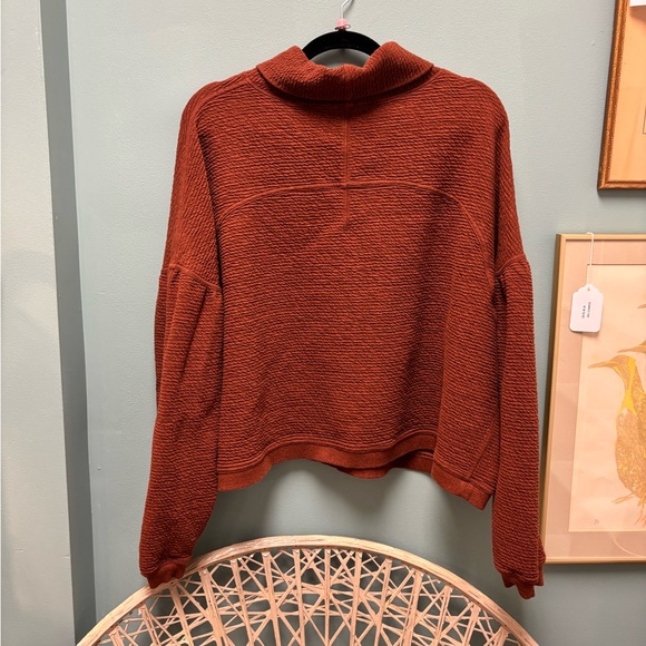 Lululemon Cozy Rust Sweater - Picture 3 of 3